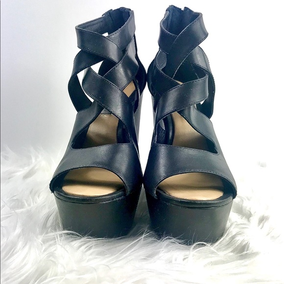 BCBGMaxazria Zoey Strappy Chunky Platform, Sz 7.5B - Picture 3 of 8